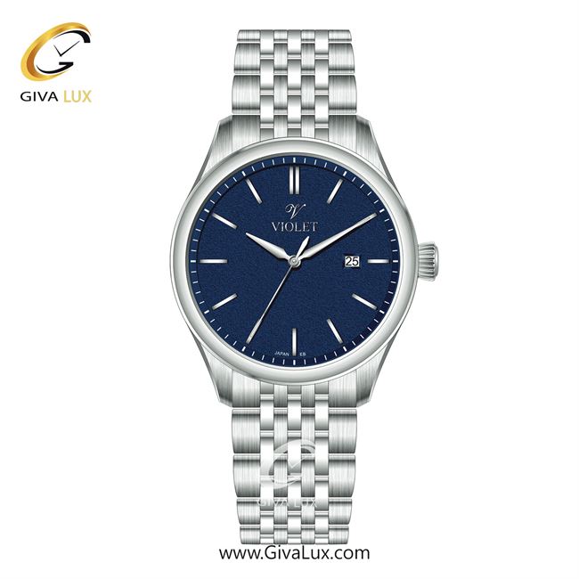 ساعت مچی اورجینال مردانه ویولت VIOLET نقره ای | نقره ای| سرمه ای| کد رفرنس 0629